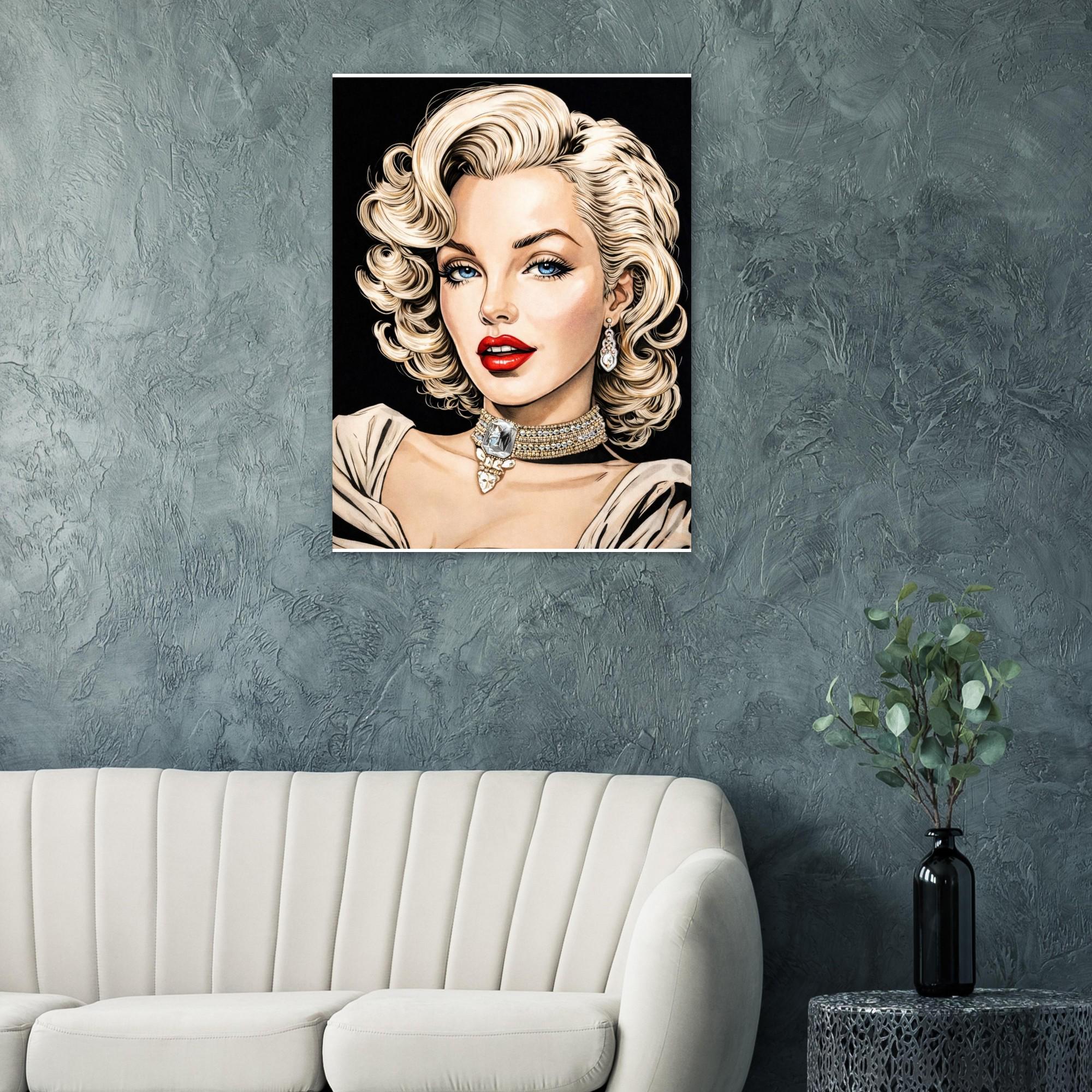 Hand Painted Marilyn Monroe Art - Fine Art Print by Joshua Davis - Vibrant Giclée Poster
