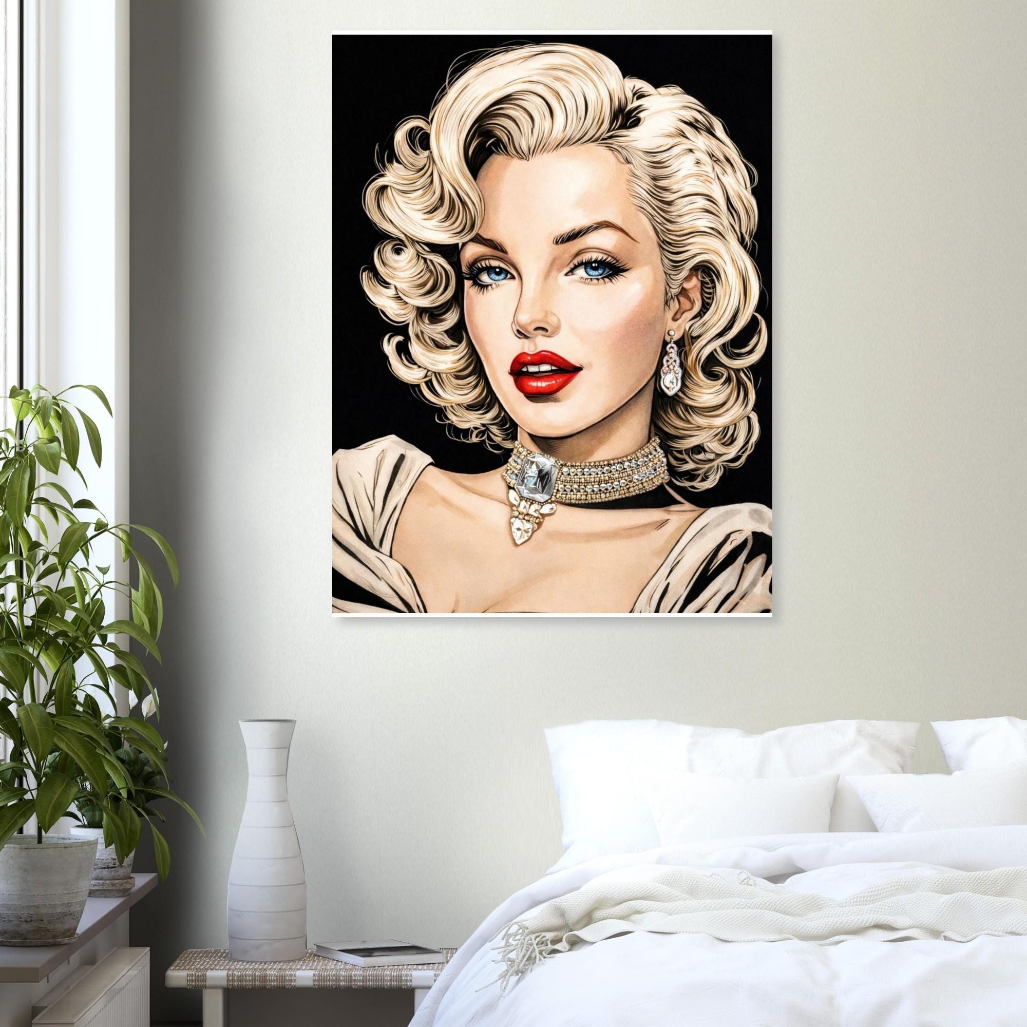 Hand Painted Marilyn Monroe Art - Fine Art Print by Joshua Davis - Vibrant Giclée Poster