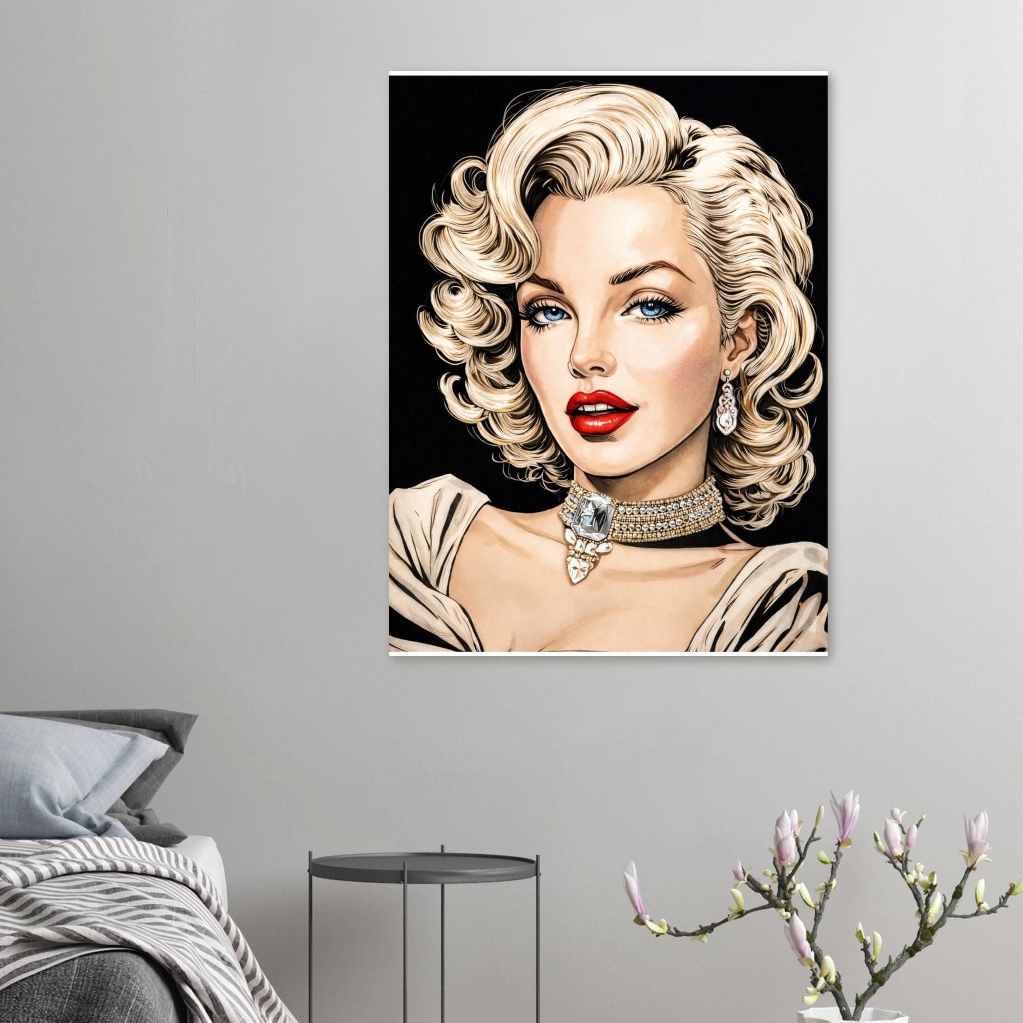 Hand Painted Marilyn Monroe Art - Fine Art Print by Joshua Davis - Vibrant Giclée Poster