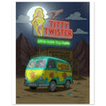 Scooby Doo Mystery Van Nighttime Art Print - Wall Art