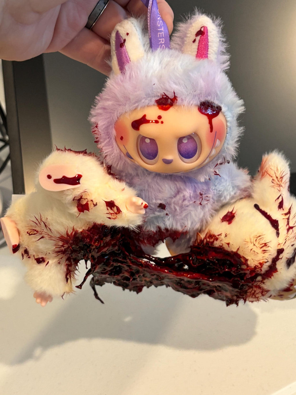 Custom Made Labubu Lafufu Horror Doll! Made by me 1/1 nothing else like it! Halloween, Horror