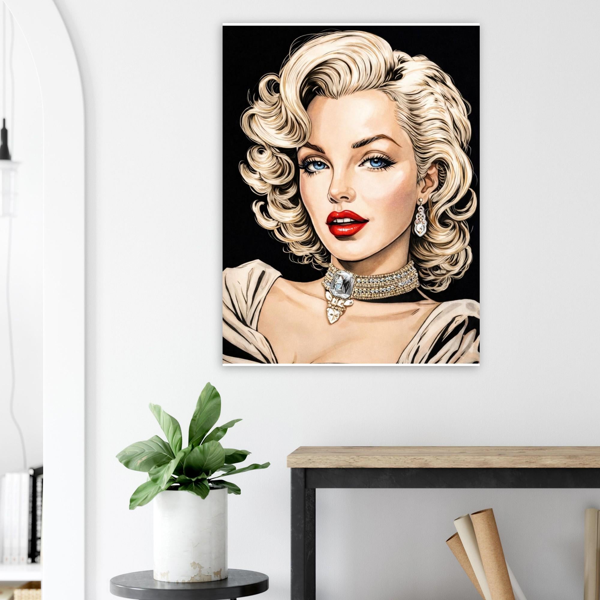 Hand Painted Marilyn Monroe Art - Fine Art Print by Joshua Davis - Vibrant Giclée Poster
