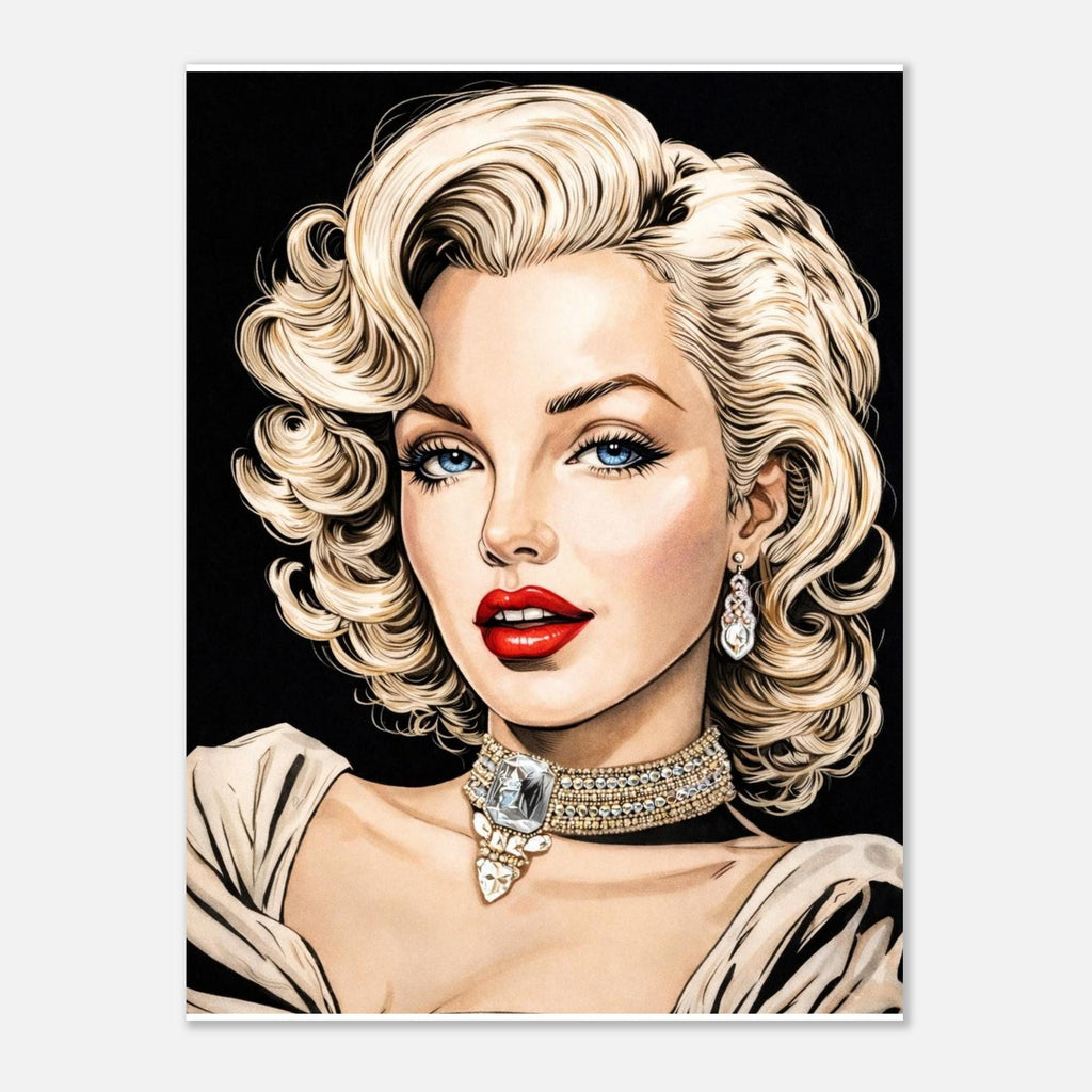Hand Painted Marilyn Monroe Art - Fine Art Print by Joshua Davis - Vibrant Giclée Poster
