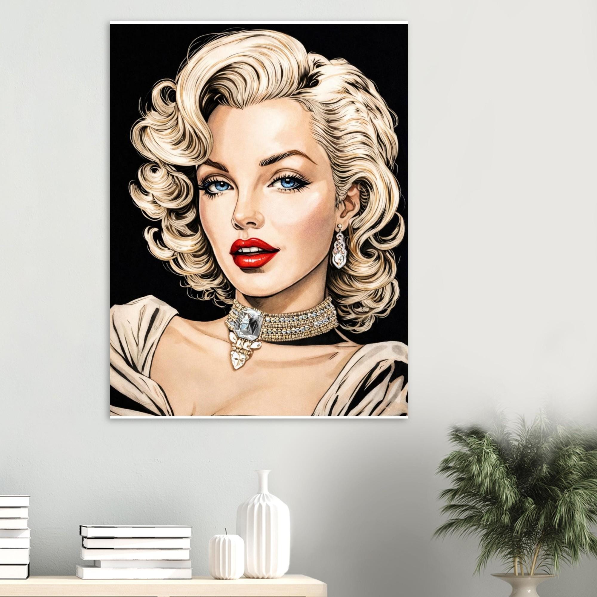 Hand Painted Marilyn Monroe Art - Fine Art Print by Joshua Davis - Vibrant Giclée Poster