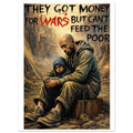 Tupac Portrait Art Print - 'They Got Money for Wars but can't feed the poor' by Joshua Davis - Giclée Poster Fine Art Print
