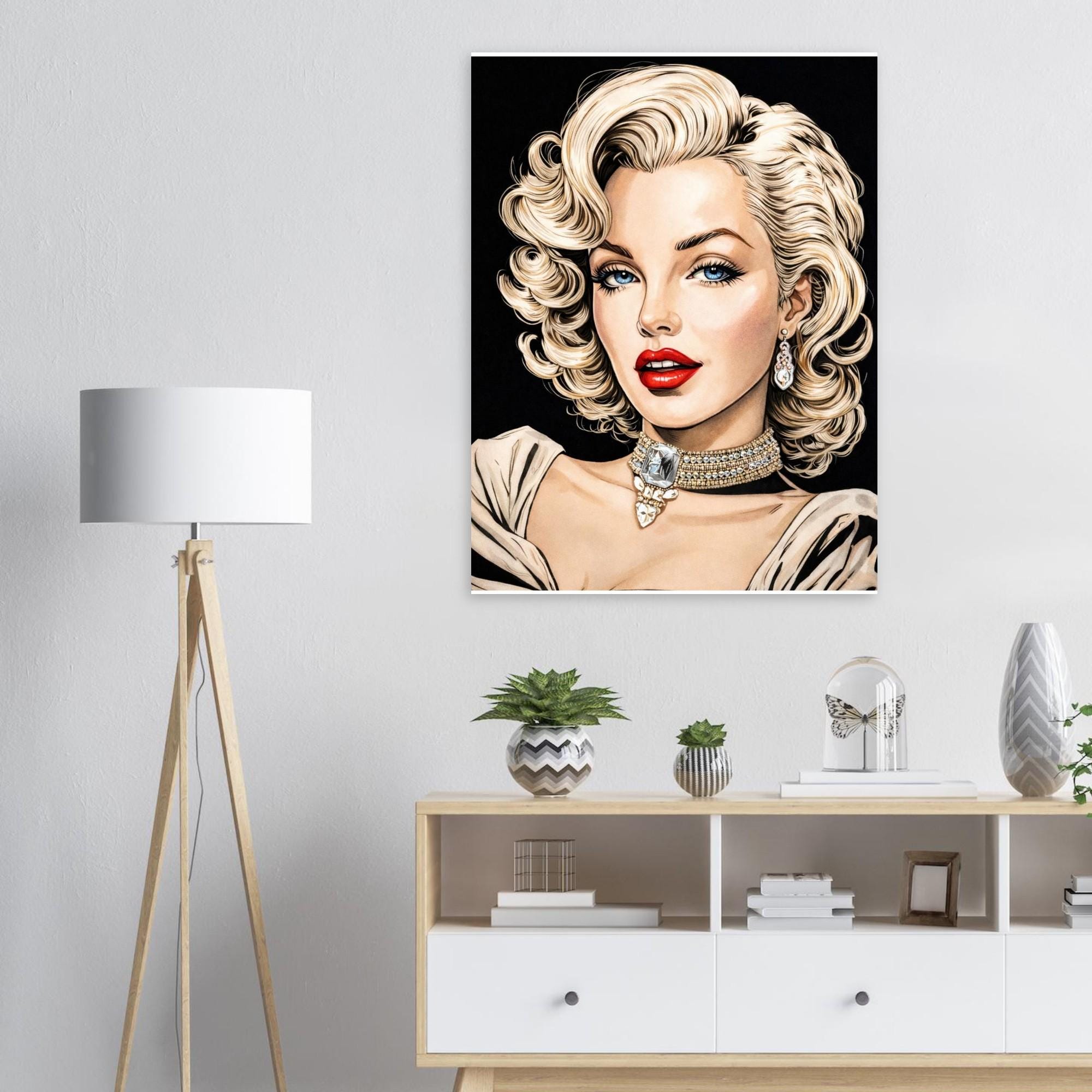 Hand Painted Marilyn Monroe Art - Fine Art Print by Joshua Davis - Vibrant Giclée Poster