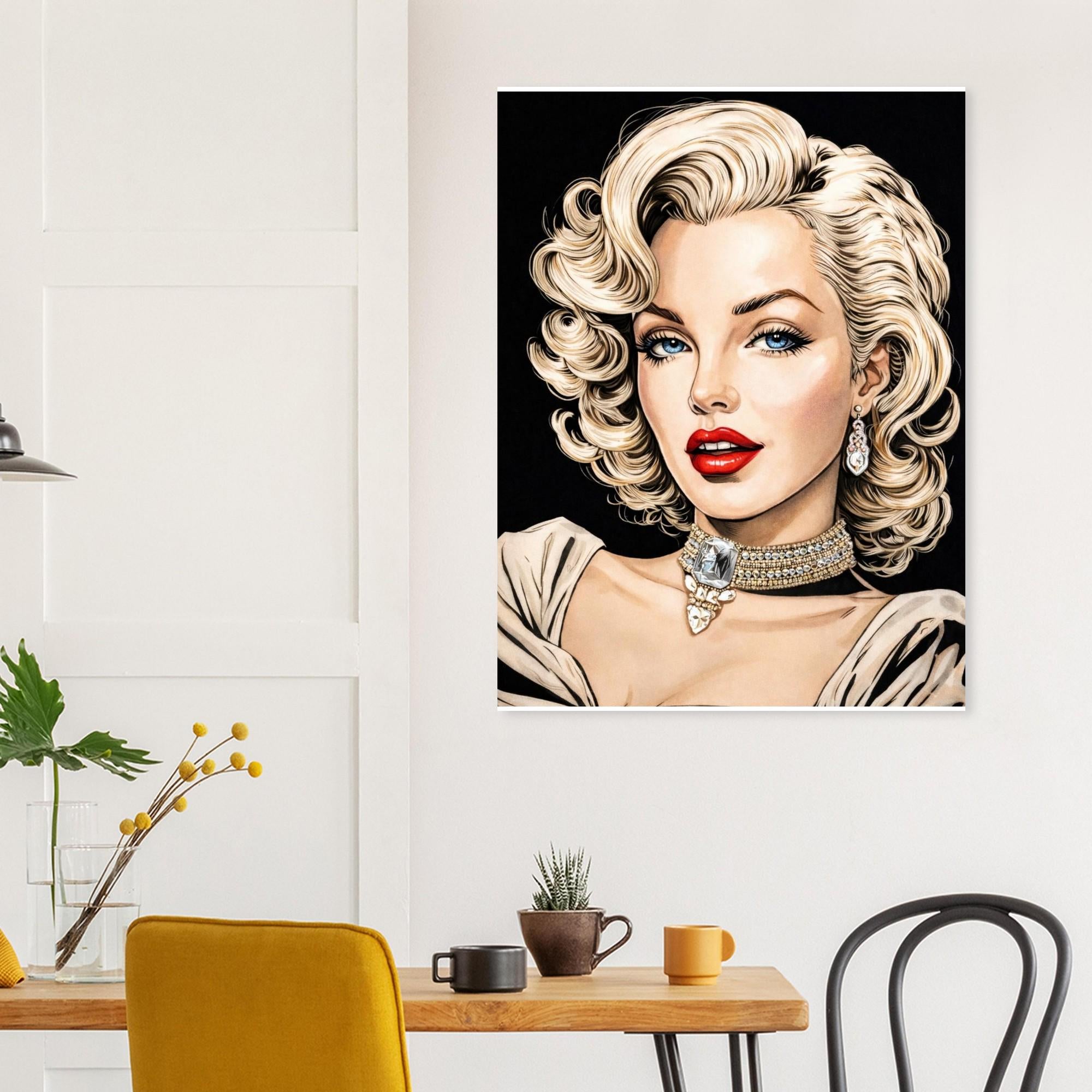 Hand Painted Marilyn Monroe Art - Fine Art Print by Joshua Davis - Vibrant Giclée Poster